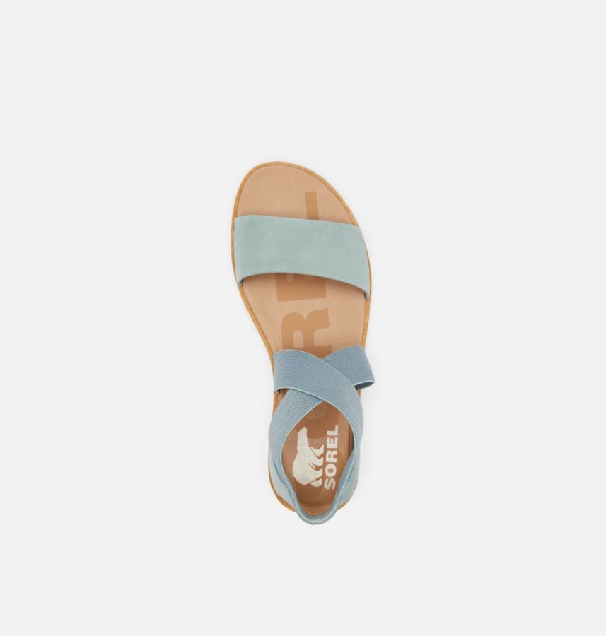 Sorel Australia Women's Ella Ii Flat Sandal Crushed Blue-Cinder Grey