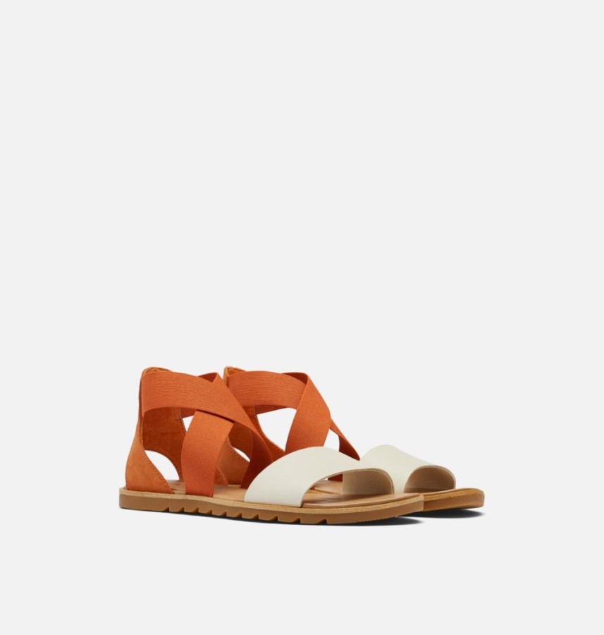 Sorel Australia Women's Ella Ii Flat Sandal Desert Sun-Chalk