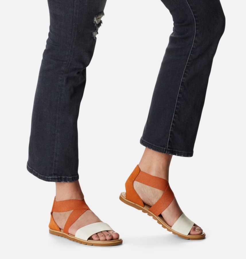Sorel Australia Women's Ella Ii Flat Sandal Desert Sun-Chalk