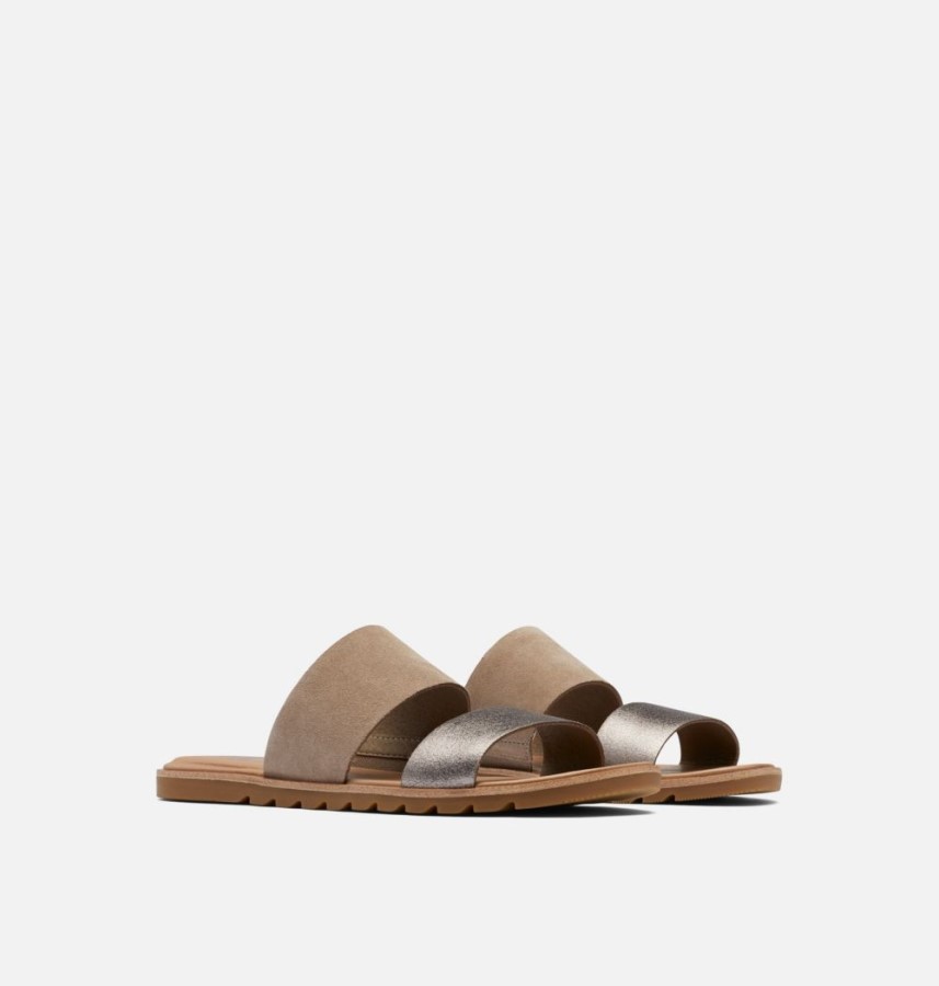 Sorel Australia Women's Ella Ii Slide Sandal Ash Brown-White