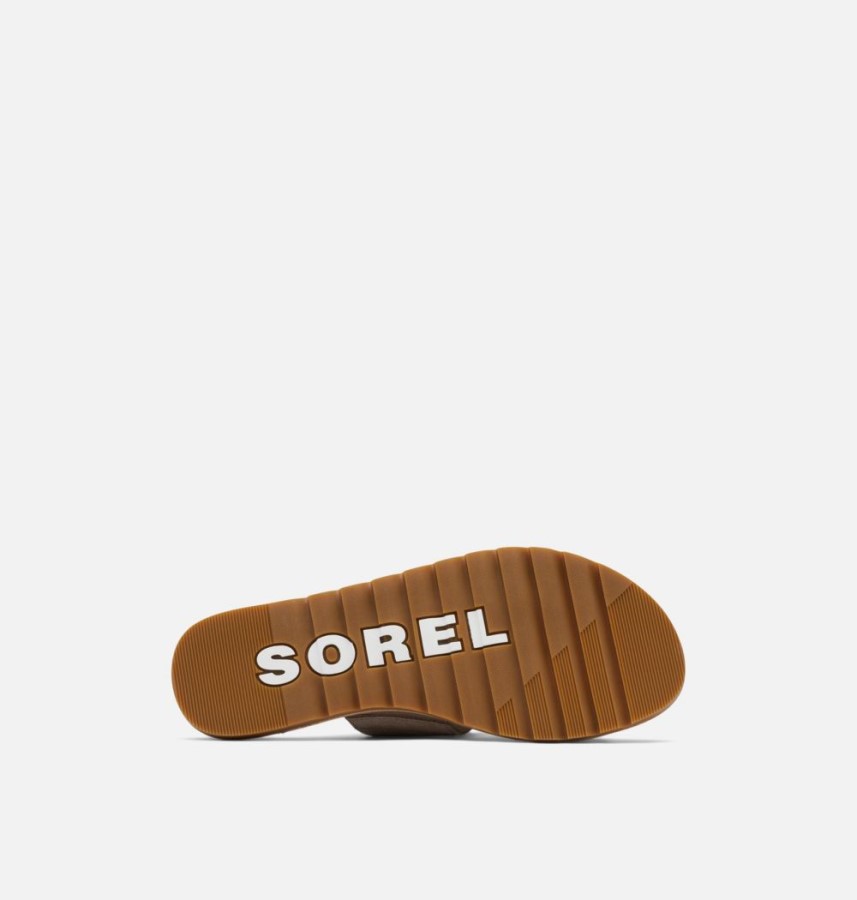 Sorel Australia Women's Ella Ii Slide Sandal Ash Brown-White