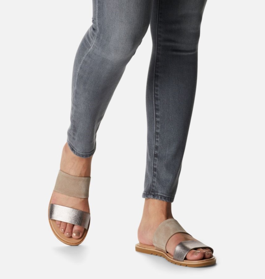 Sorel Australia Women's Ella Ii Slide Sandal Ash Brown-White