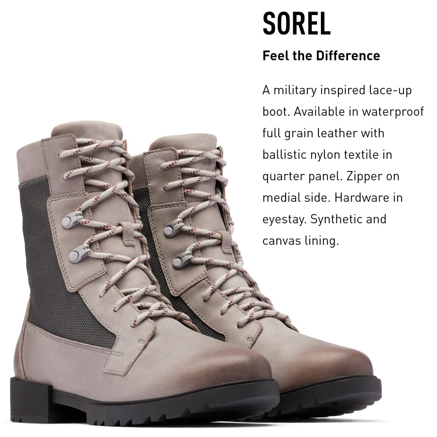 Sorel Australia Women's Emelie Lace Boot Dark Moss-Black