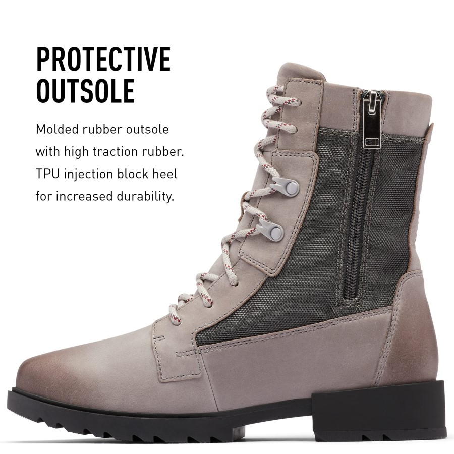 Sorel Australia Women's Emelie Lace Boot Dark Moss-Black