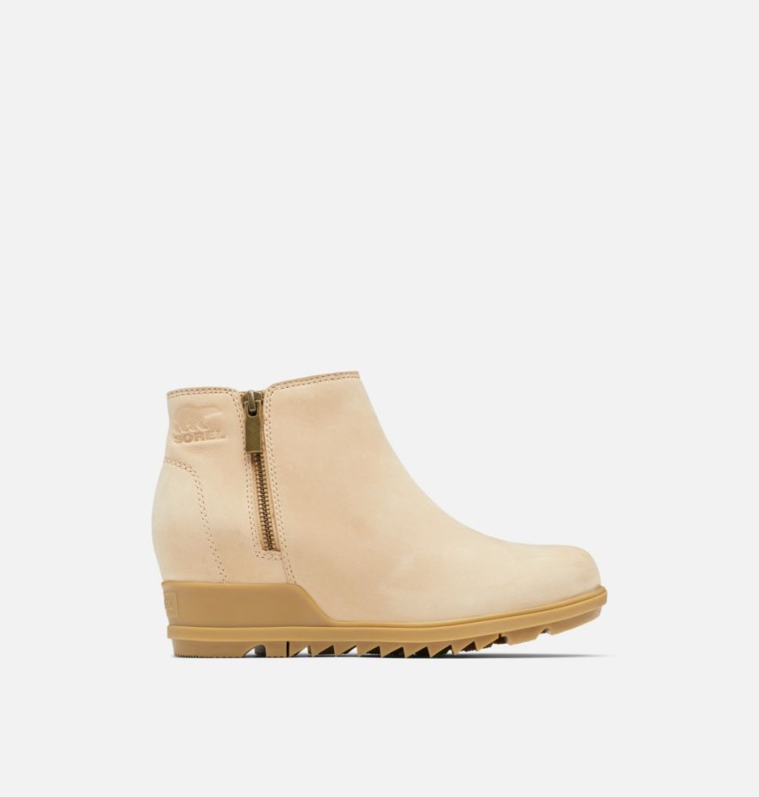 Sorel Australia Women's Evie Zip Wedge Bootie Canoe-Laurel Leaf