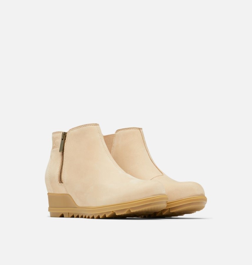 Sorel Australia Women's Evie Zip Wedge Bootie Canoe-Laurel Leaf