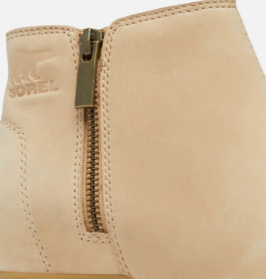 Sorel Australia Women's Evie Zip Wedge Bootie Canoe-Laurel Leaf