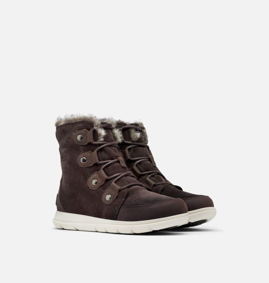 Sorel Australia Women's Explorer Joan Winter Boots For Women Blackened Brown