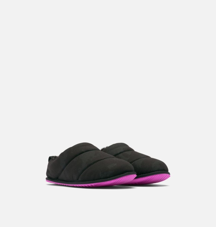 Sorel Australia Women's Go Bodega Run Slipper Black-Bright Lavender
