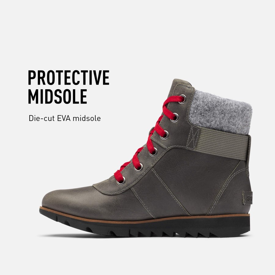 Sorel Australia Women's Harlow Conquest Boot Rain Waterproof Quarry