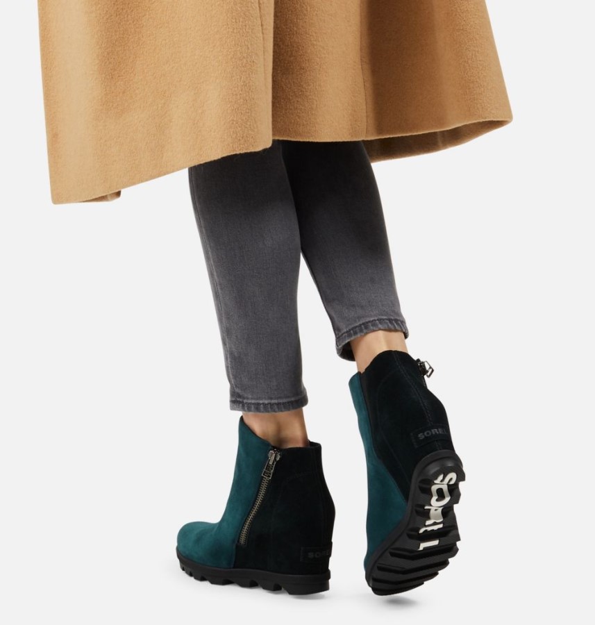 Sorel Australia Women's Joan Of Arctic Wedge Ii Zip Bootie Dark Seas