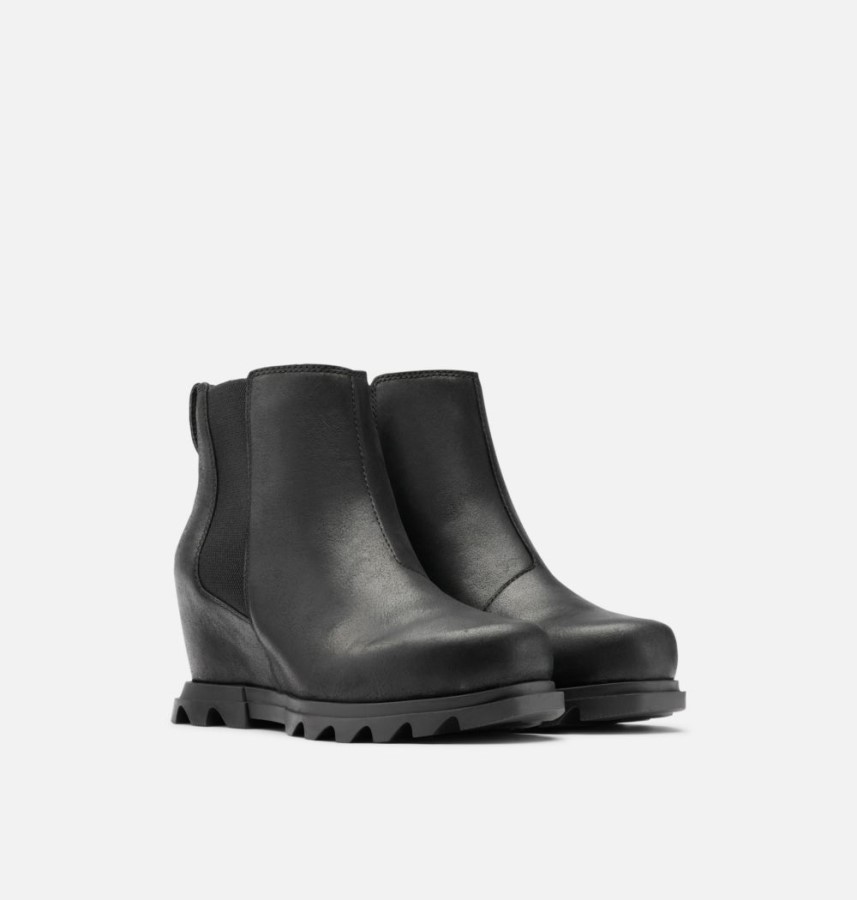 Sorel Australia Women's Joan Of Arctic Wedge Iii Chelsea Bootie Black-Sea Salt