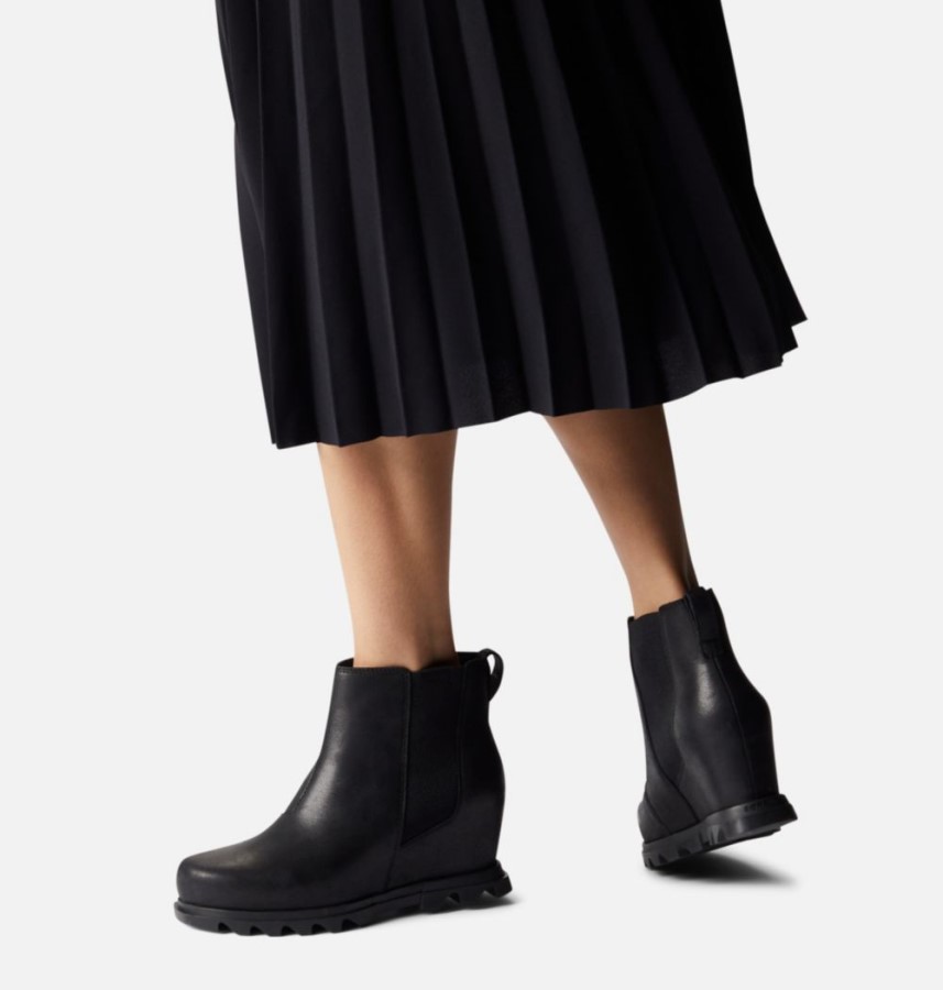 Sorel Australia Women's Joan Of Arctic Wedge Iii Chelsea Bootie Black-Sea Salt