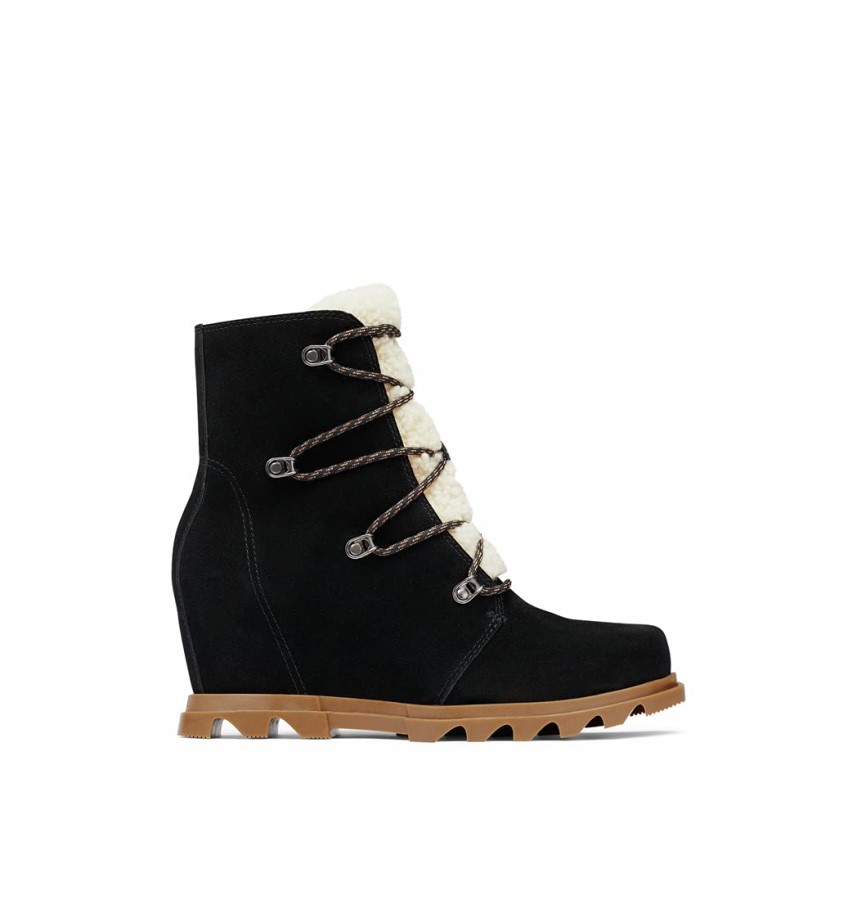 Sorel Australia Women's Joan Of Arctic Wedge Iii Lace Cozy Boot Black-Black