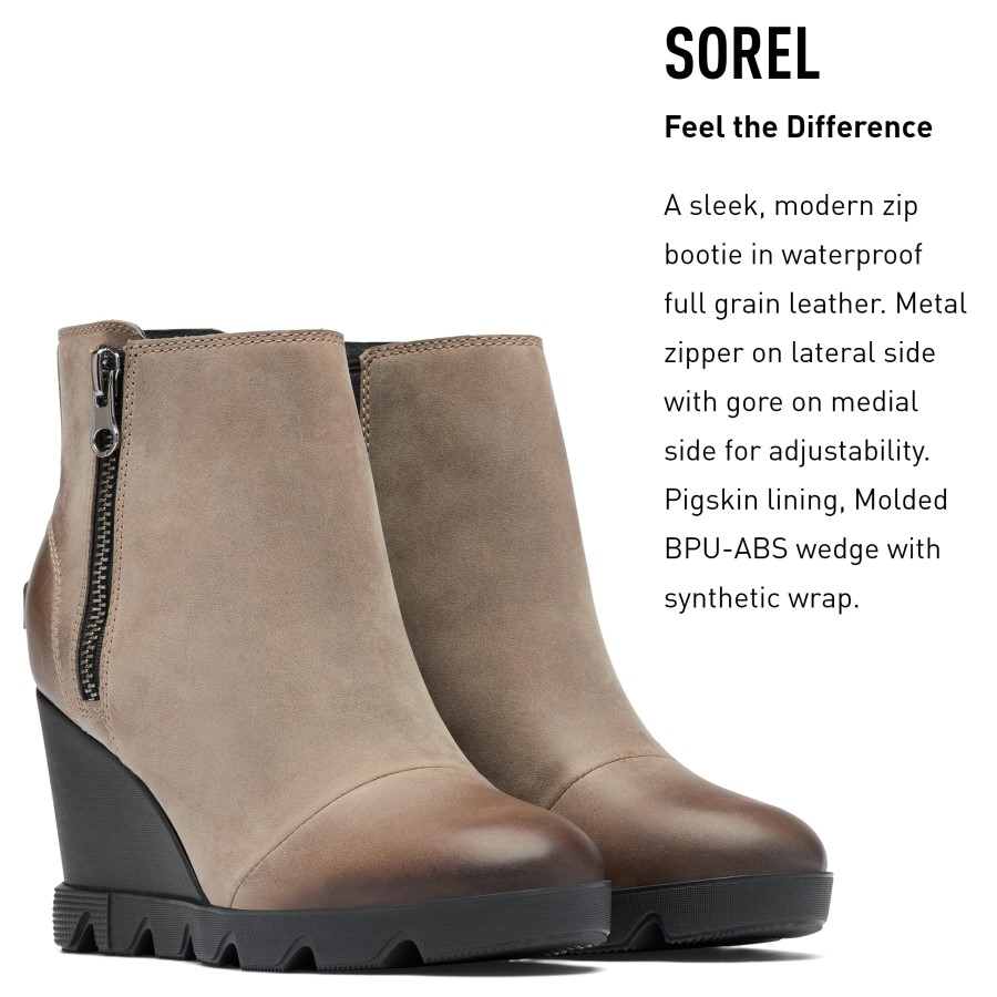 Sorel Australia Women's Joan Uptown Zip Bootie Omega Taupe-Chalk