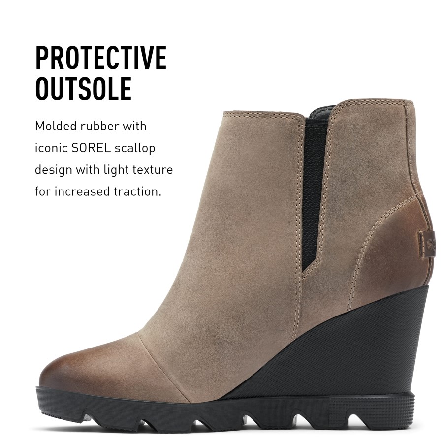 Sorel Australia Women's Joan Uptown Zip Bootie Omega Taupe-Chalk