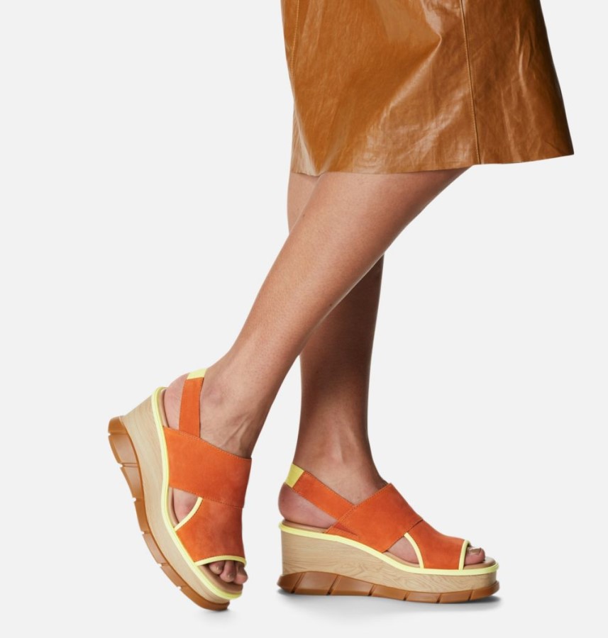 Sorel Australia Women's Joanie Iii Slingback Wedge Sandal Desert Sun-Tranquil Yellow