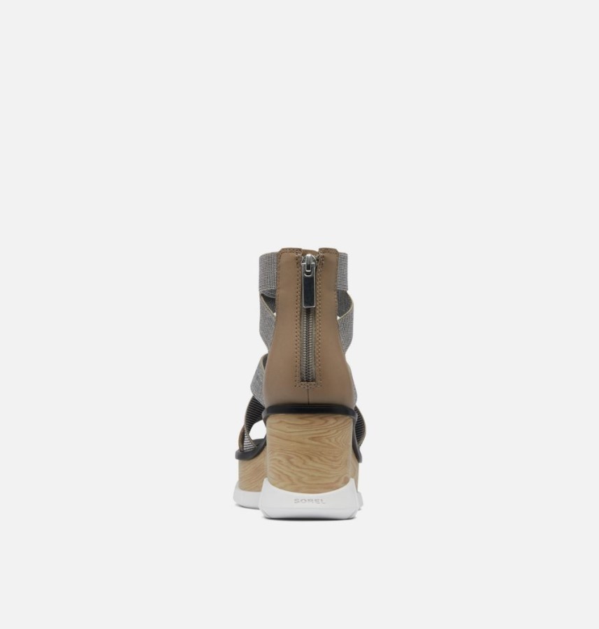 Sorel Australia Women's Joanie Iii Sport Strap Wedge Sandal Omega Taupe-White