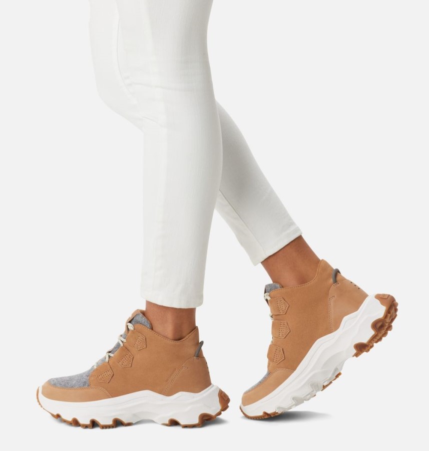 Sorel Australia Women's Kinetic Breakthru Caribou Sneaker Boot Tawny Buff-Quarry