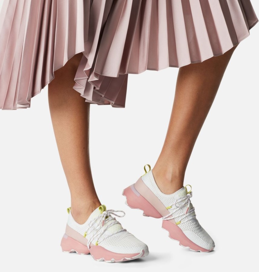 Sorel Australia Women's Kinetic Impact Lace Sneaker White-Eraser Pink