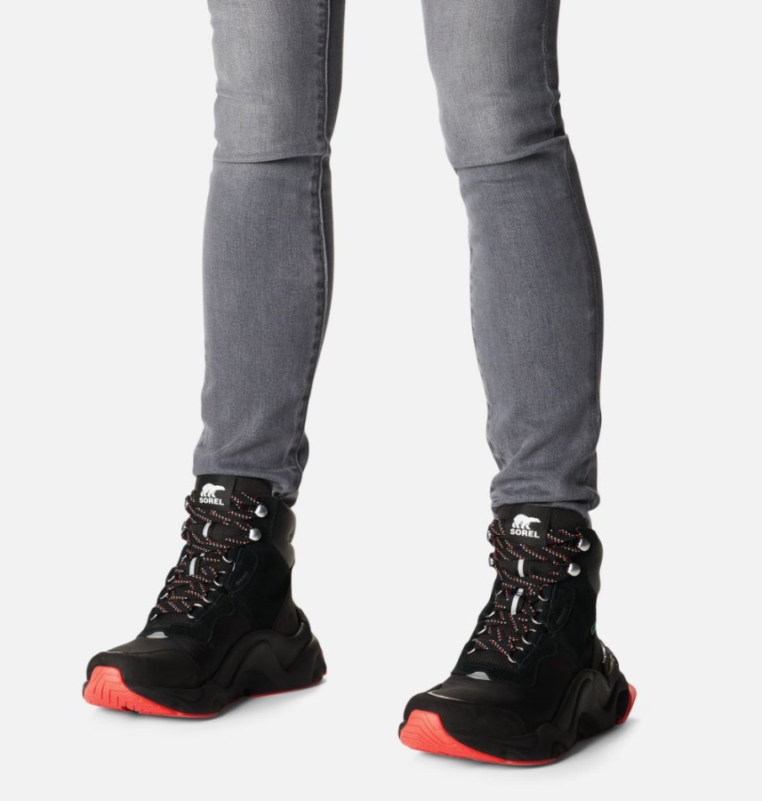Sorel Australia Women's Kinetic Rnegd Conquest Boot Black-Laser Red