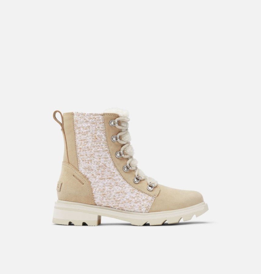 Sorel Australia Women's Lennox Lace Cozy Bootie Ancient Fossil-Chalk