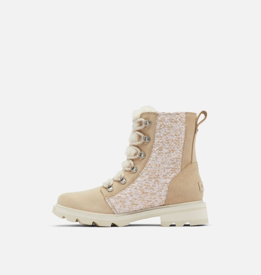 Sorel Australia Women's Lennox Lace Cozy Bootie Ancient Fossil-Chalk