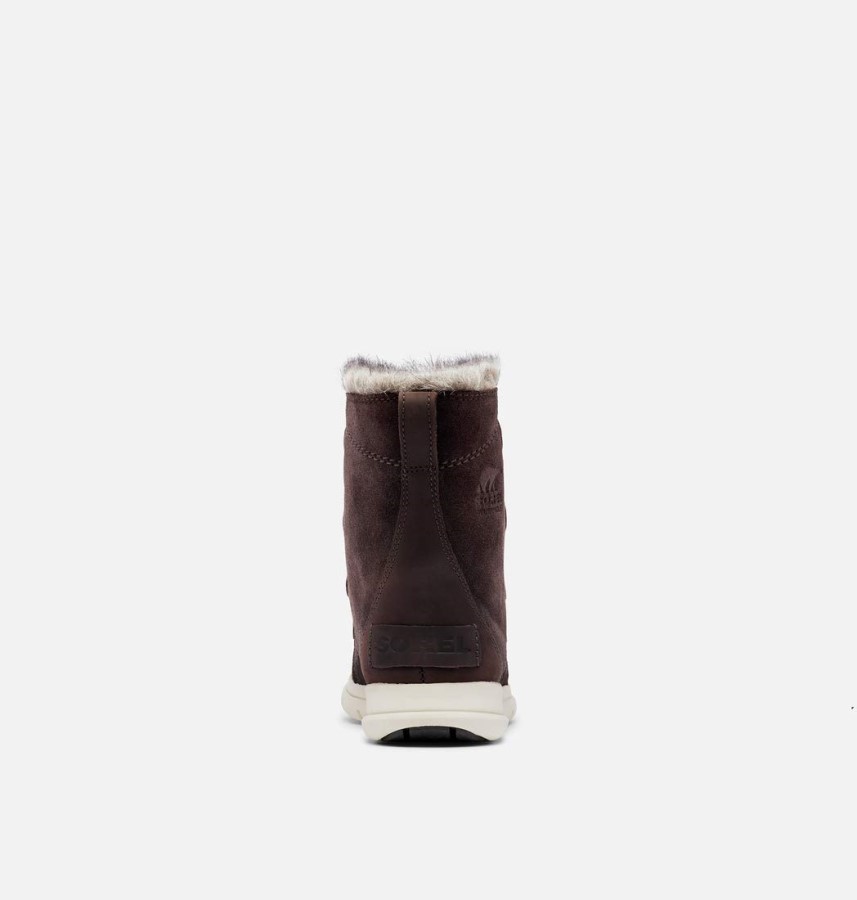 Sorel Australia Women's Lennox Lace Stkd Waterproof Leather Boot Velvet Tan-Gum 2