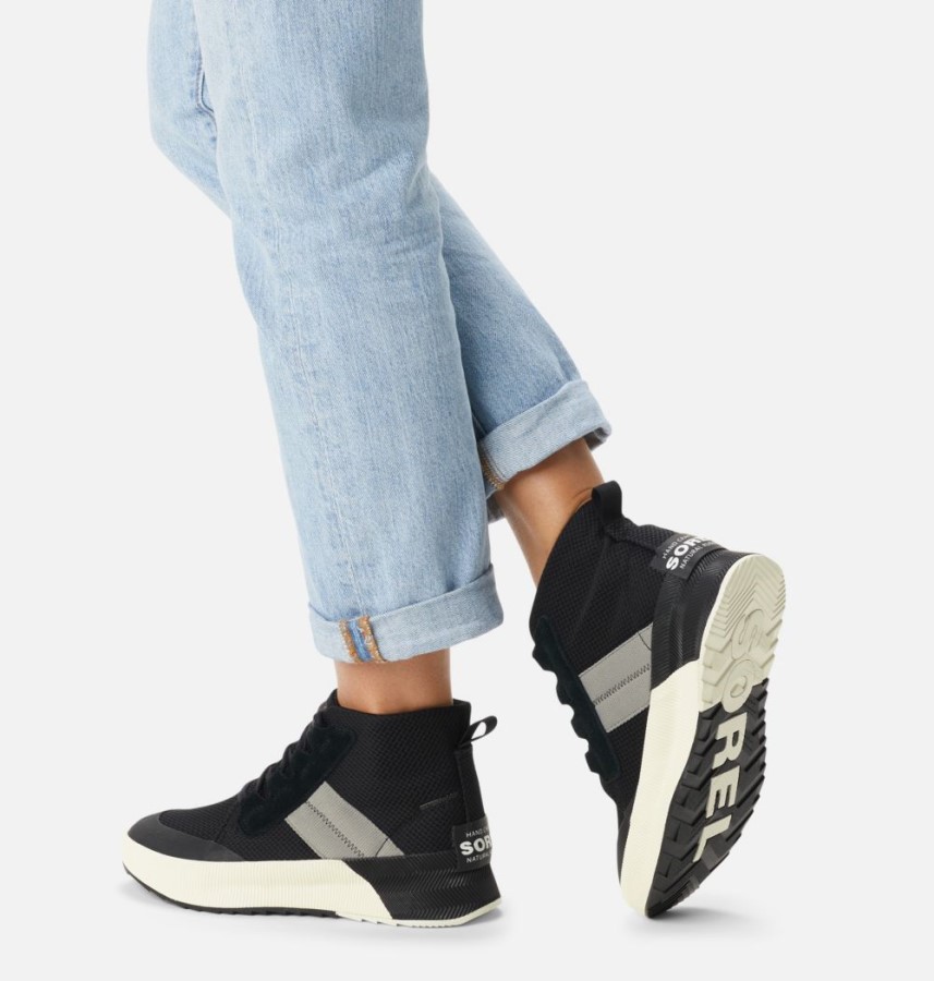 Sorel Australia Women's Out N About Iii Mid Sneaker Black-Sea Salt