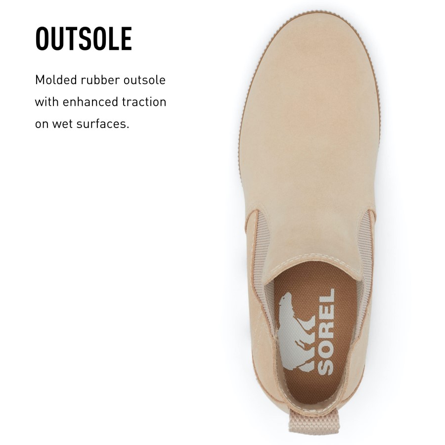 Sorel Australia Women's Out 'N About Slip-On Wedge Boots Natural Tan White