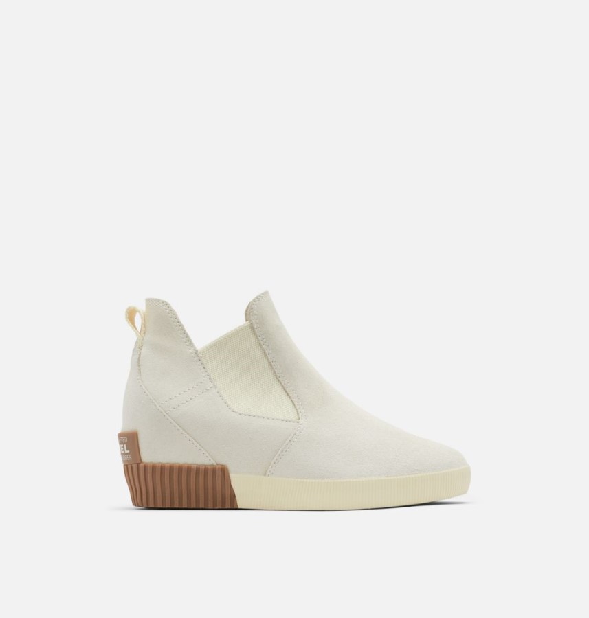 Sorel Australia Women's Out 'N About Slip-On Wedge Natural Tan-White