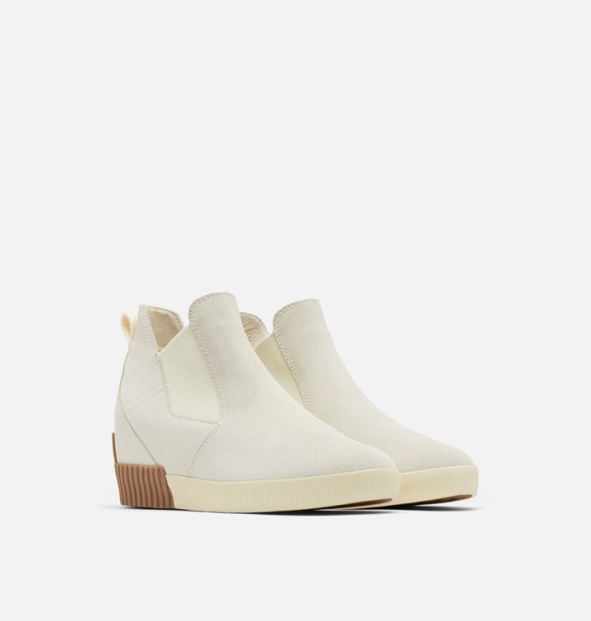 Sorel Australia Women's Out 'N About Slip-On Wedge Natural Tan-White