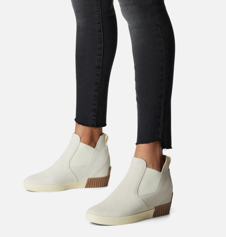 Sorel Australia Women's Out 'N About Slip-On Wedge Natural Tan-White