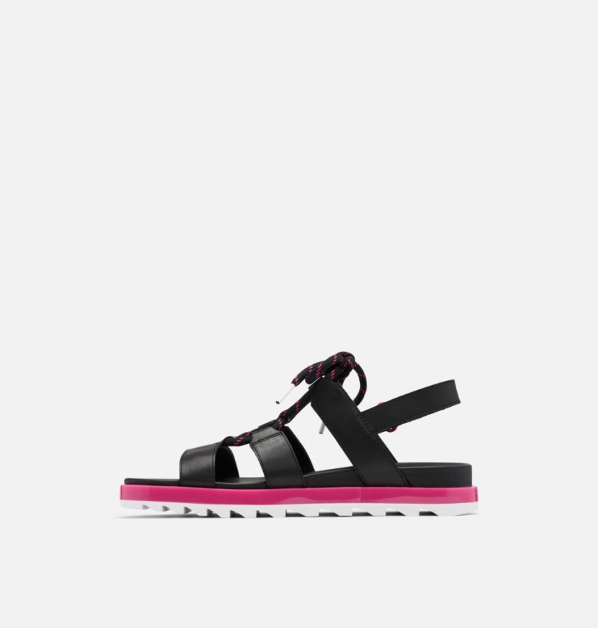 Sorel Australia Women's Roaming Lace Sandal Black-Punch Pink