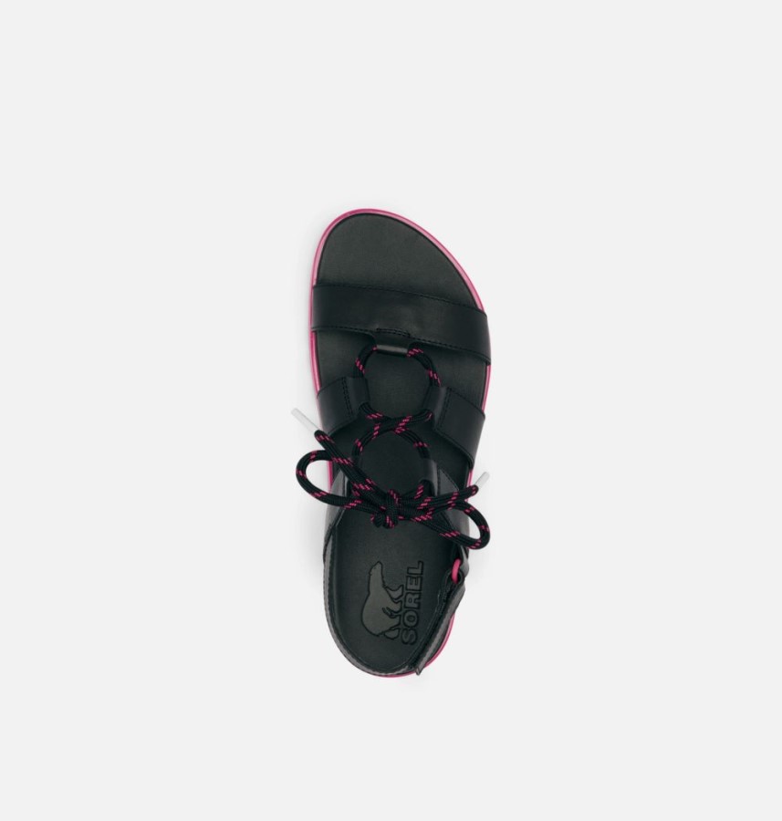 Sorel Australia Women's Roaming Lace Sandal Black-Punch Pink