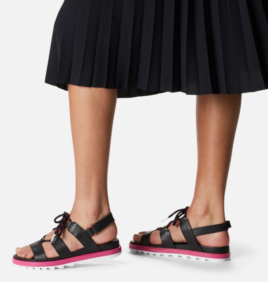 Sorel Australia Women's Roaming Lace Sandal Black-Punch Pink