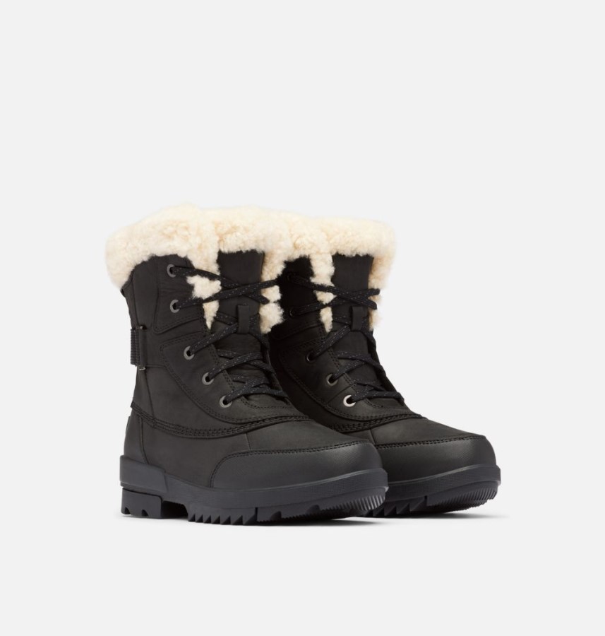Sorel Australia Women's Torino Ii Parc Shearling Waterproof Winter Boot Black-Sea Salt