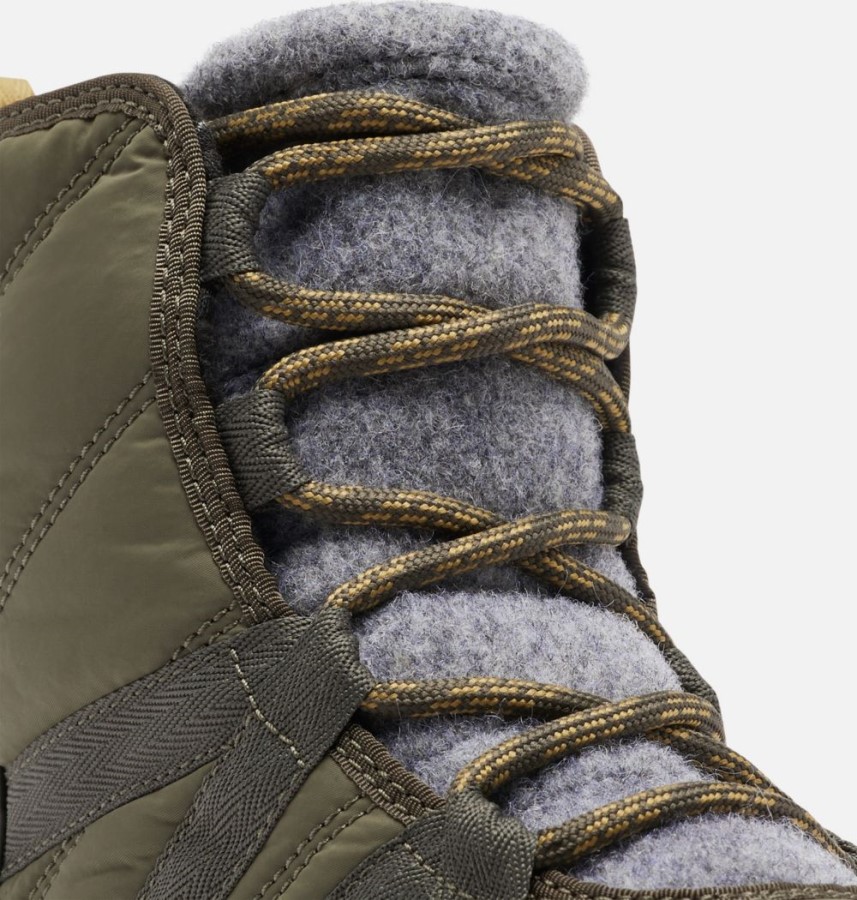 Sorel Australia Women's Whitney Ii Short Lace Winter Boot Stone Green-Black
