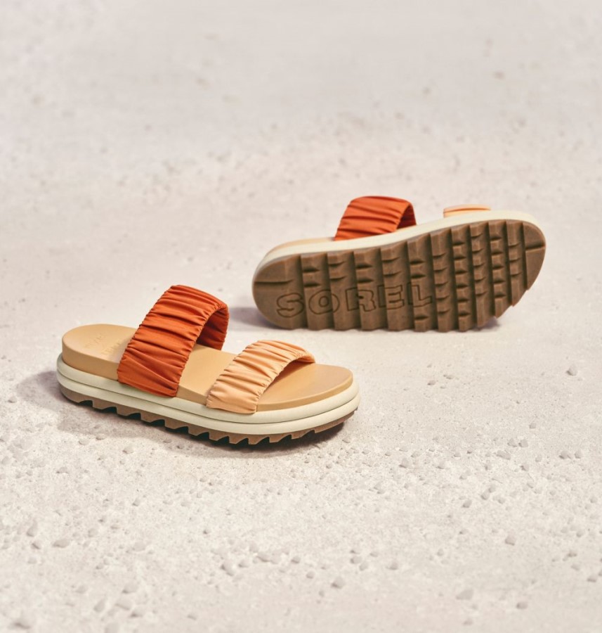 Sorel Australia Women's X Prana Roaming Two Strap Slide Sandal Faded Spark-Desert Sun