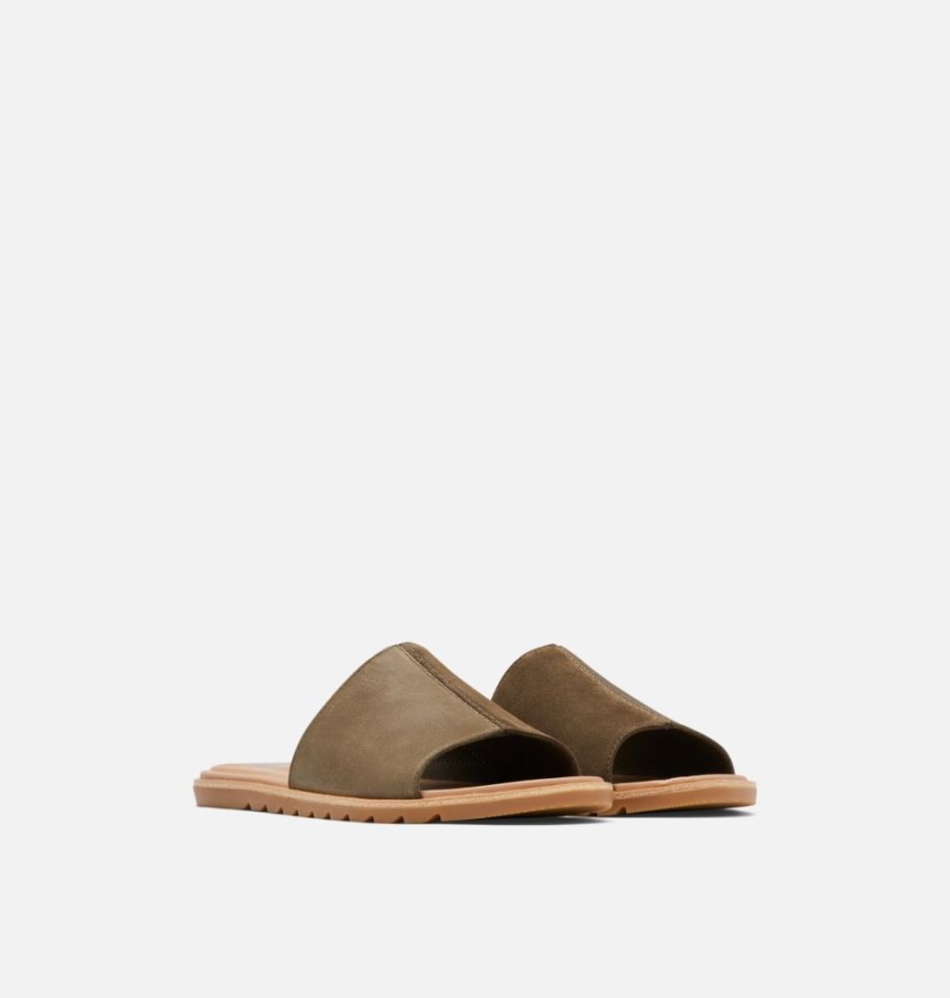 Sorel Australia Womens Ella Ii Block Slide Olive Green