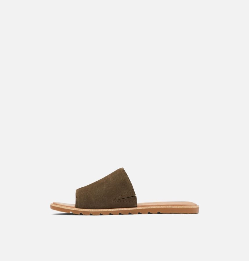 Sorel Australia Womens Ella Ii Block Slide Olive Green
