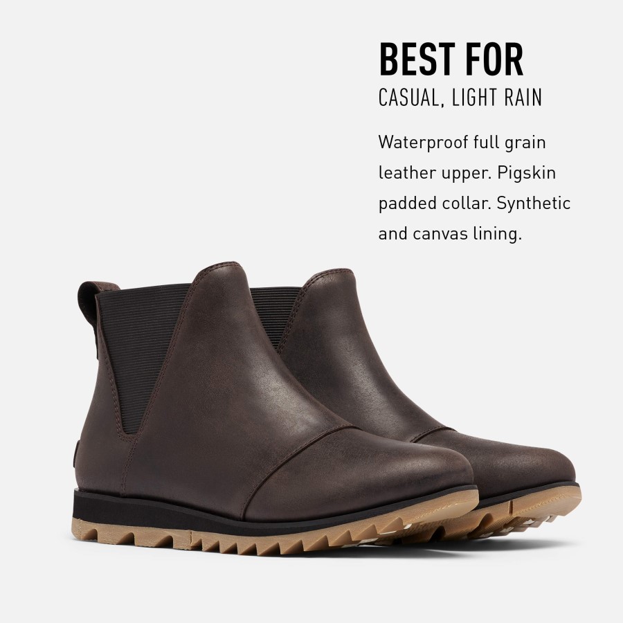 Sorel Australia Womens Harlow Chelsea Non Shell Boot Blackened Brown