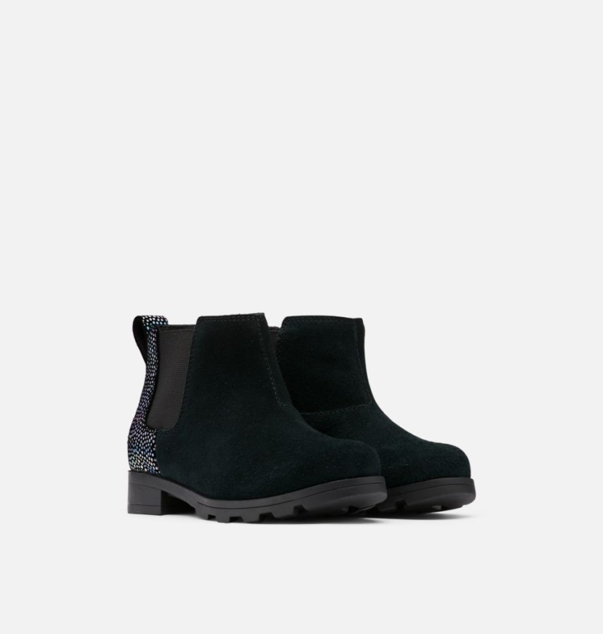 Sorel Australia Youth Emelie Chelsea Bootie Black-Sea Salt