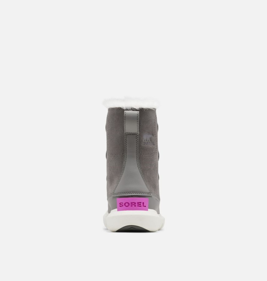Sorel Australia Youth Explorer Lace Winter Boot Quarry-Bright Lavender