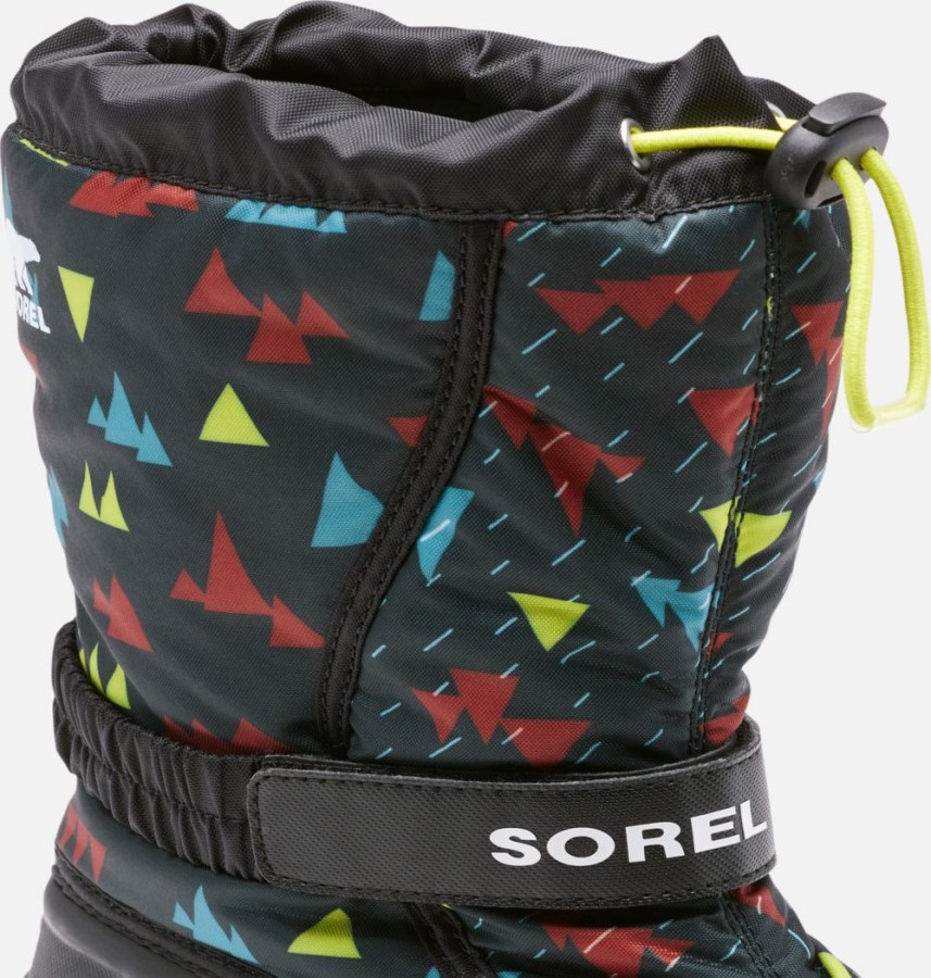 Sorel Australia Youth Flurry Print Boot Black-Black
