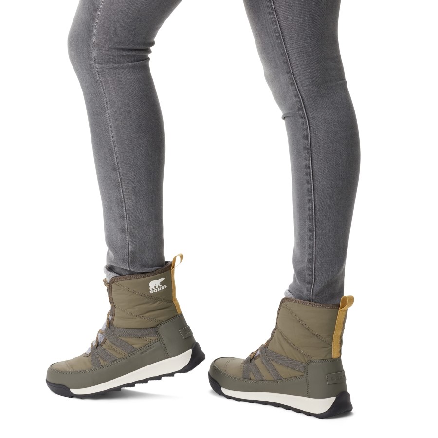Stone Green Black Sorel Australia Women's Whitney Ii Short Lace Wp Snow Boot