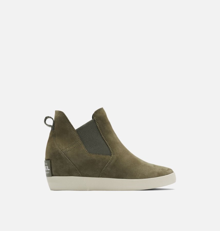 Stone Green-Laurel Leaf Sorel Australia Women's Out N About Slip-On Wedge Bootie