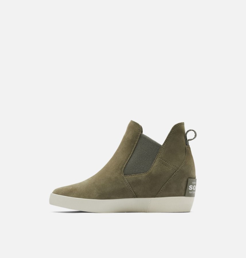Stone Green-Laurel Leaf Sorel Australia Women's Out N About Slip-On Wedge Bootie