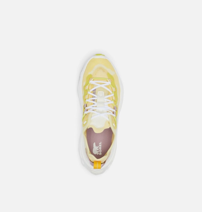 Tranquil Yellow-Chalk Women's Kinetic Breakthru Tech Lace Trainer Sorel Australia