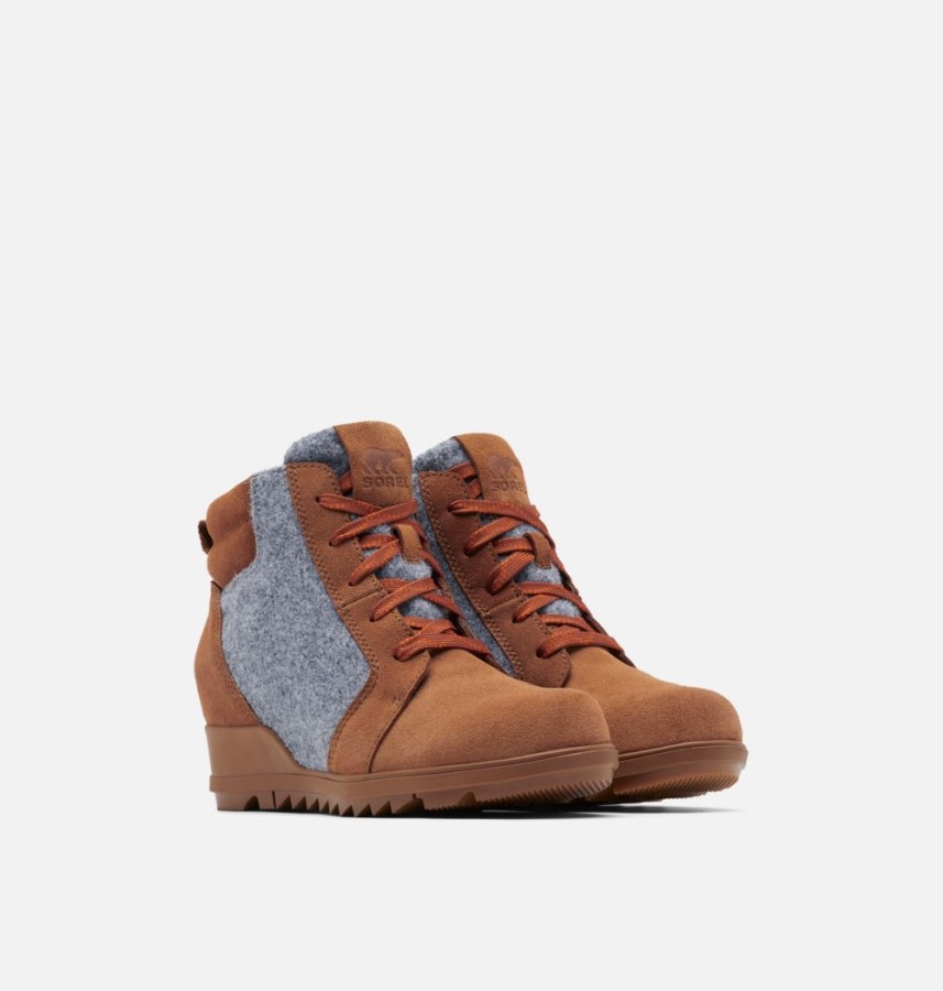 Velvet Tan-Blackened Brown Women's Evie Ankle Lace Bootie Sorel Australia